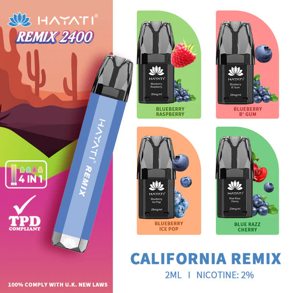 Hayati® Remix Prefilled Pod System 2400 Puffs